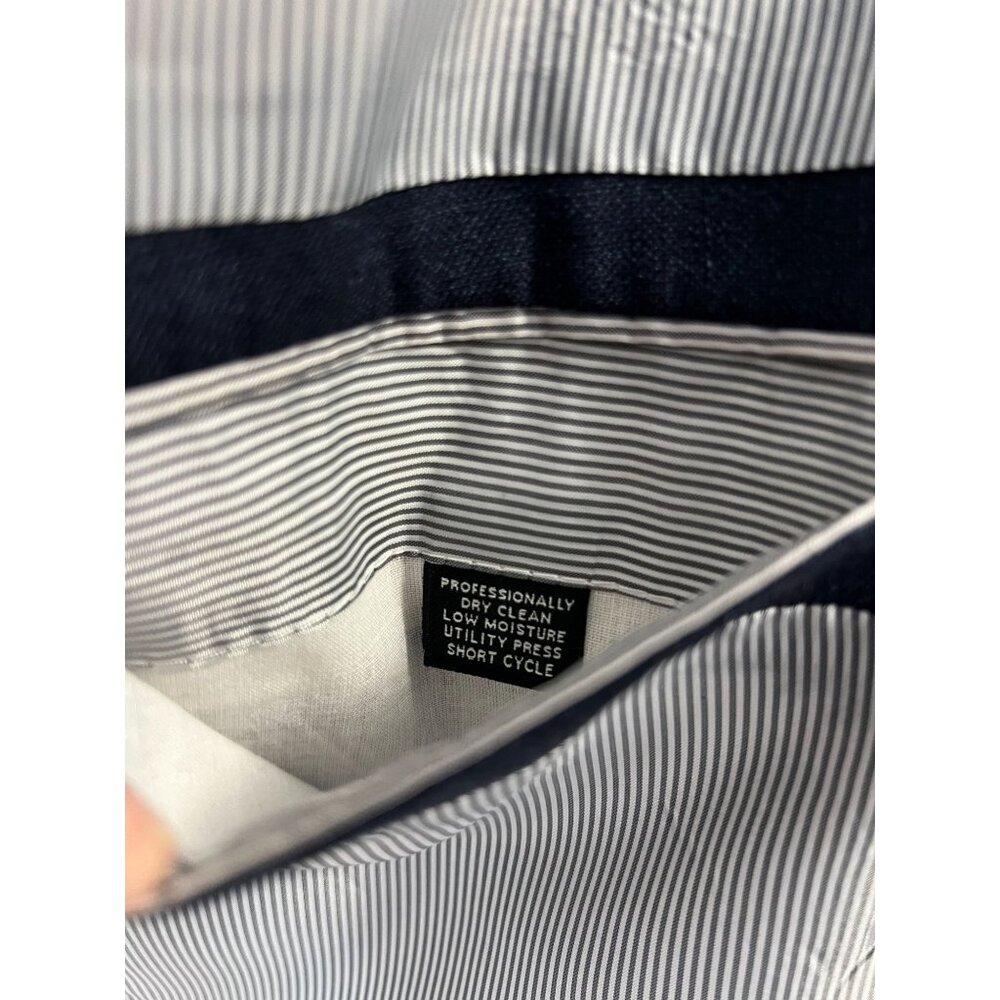 Jos A Bank Navy Sport Jacket Blazer Mens 43‎ Regular Classic Linen Wool Blend - Picture 8 of 16